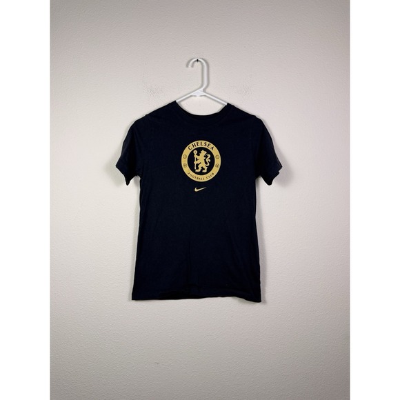 Nike Other - Nike Chelsea FC Football Club Black T-Shirt Boys Sz L Center Swoosh Soccer